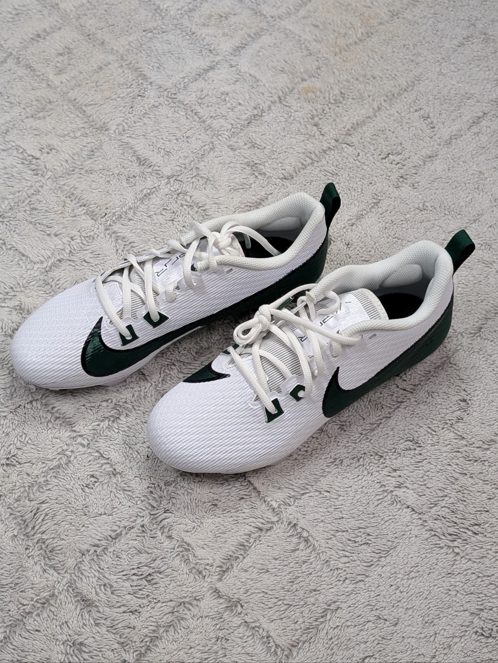Nike Vapor Edge Speed 360 2 White Green Fir Football Cleats Mens 9 FQ4045-101 - Picture 3 of 7